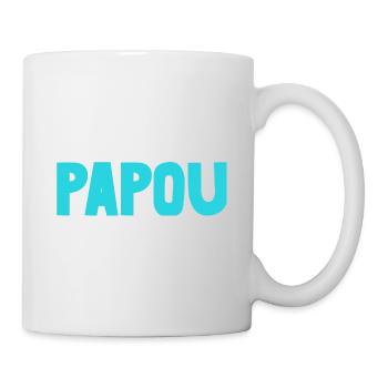 PAPOU. PAPA. FÊTE DES PÈRES. BONNE FÊTE PAPA - Mug blanc - blanc - Droite