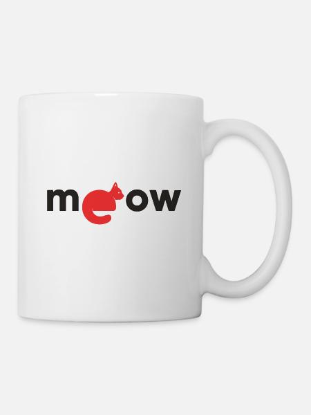 Meow - Tasse - Weiß