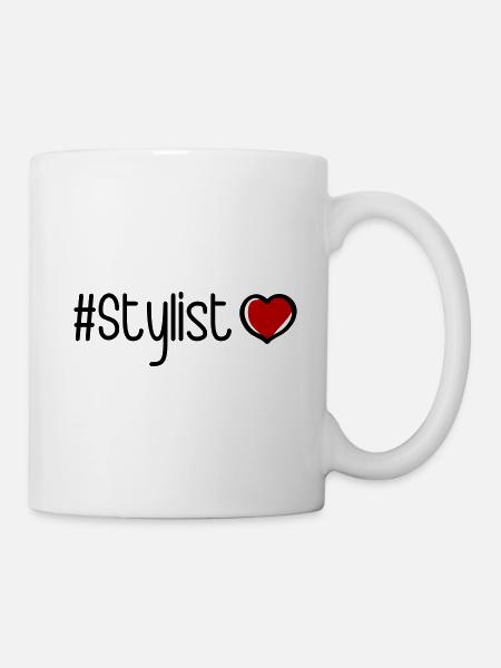 Stylist Herz - Tasse - Weiß