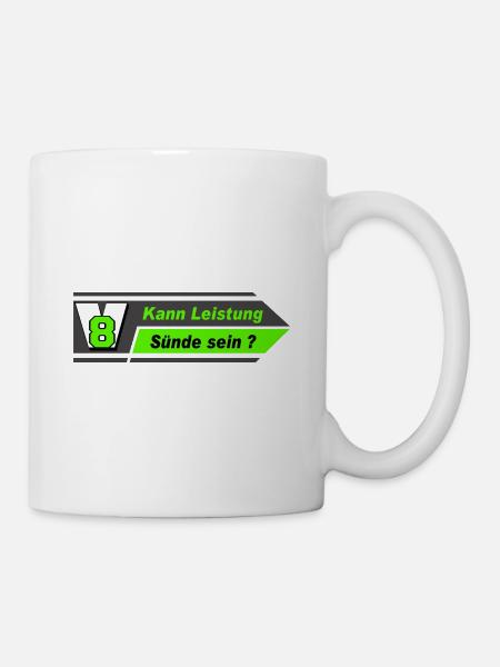 V8,Muscle-Car,Werkstatt,Garage V8 Leistung (25) - Tasse - Weiß