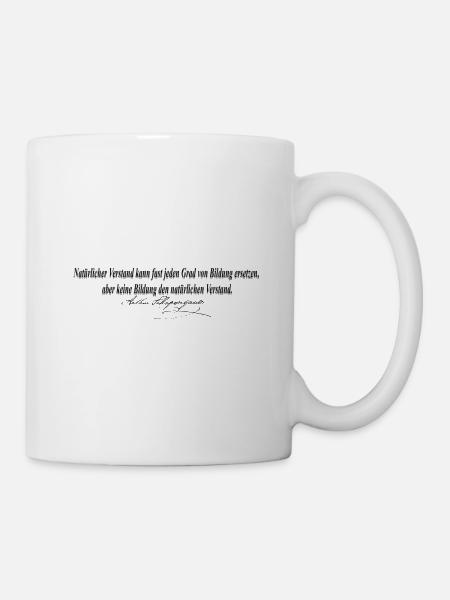 Deutsches Zitat | Arthur Schopenhauer | Verstand | - Tasse - Weiß