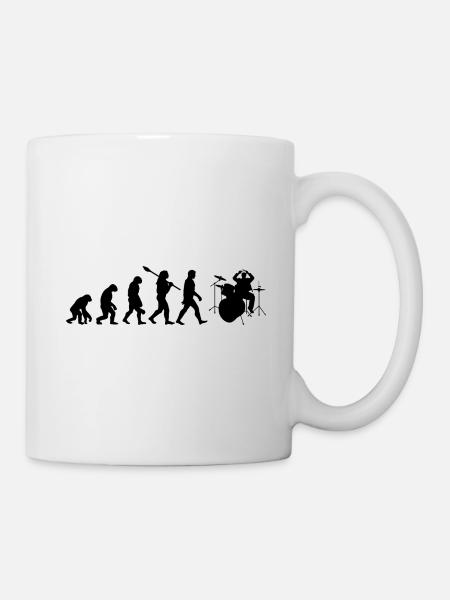 Drum évolution - Mug blanc - blanc