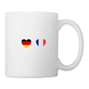 Franzose Deutscher Herzschlag Frankreich Deutschla - Tasse - Weiß - Rechts
