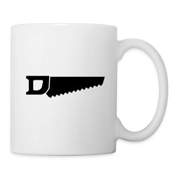 Icône de scie - Mug blanc - blanc - Droite