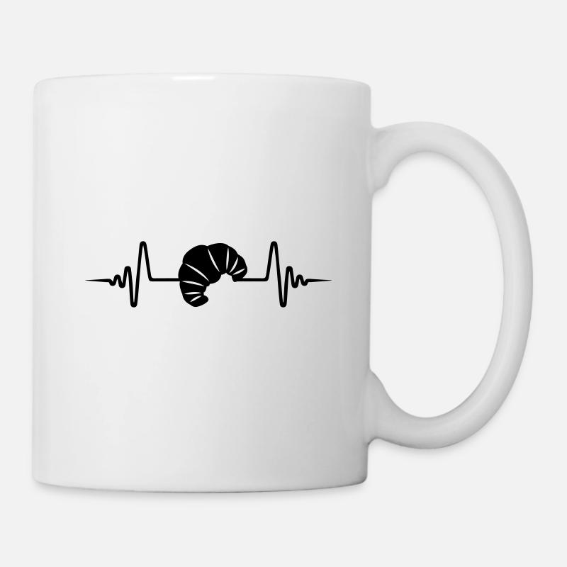 Croissant Symbole Pulse - Mug blanc - blanc