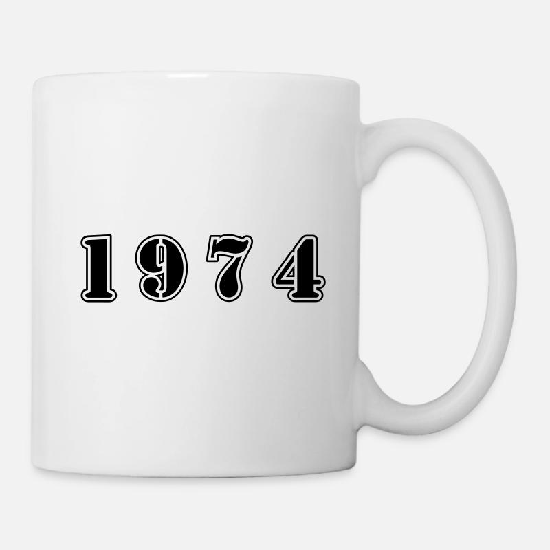 1974 anniversaire - Mug blanc - blanc