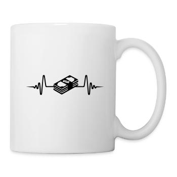Money pulse silhouette - Mug - white - Right
