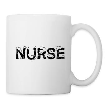 Text Eis Weihnachten Kostüm Krankenschwester - Tasse - Weiß - Rechts