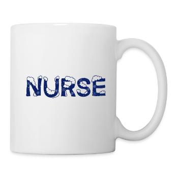 Text Eis Weihnachten Kostüm Krankenschwester - Tasse - Weiß - Rechts