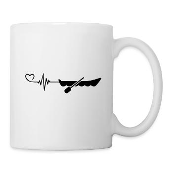 Herzschlag Boot - Tasse - Weiß - Rechts