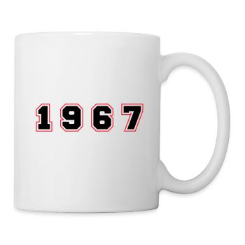 1967 Jahr Zahl - Tasse - Weiß - Rechts