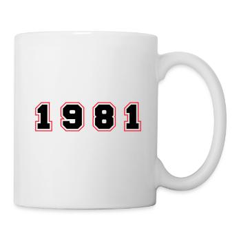 1981 Year Number - Mug - white - Right