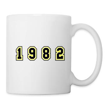 1982 Jahr Zahl - Tasse - Weiß - Rechts