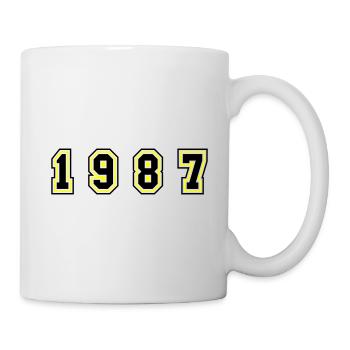 1987 Year Number - Mug - white - Right