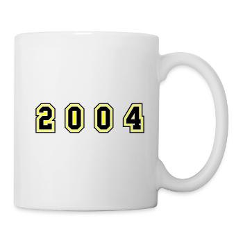 2004 Jahr Zahl - Tasse - Weiß - Rechts