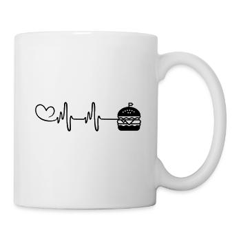 Burger Puls Herz Liebe - Tasse - Weiß - Rechts