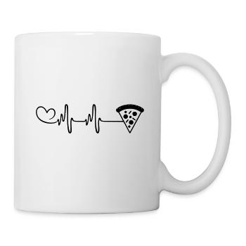 Pizza Pulse Heart Love - Mug - white - Right