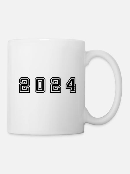 2024 Jahr Zahl - Tasse - Weiß