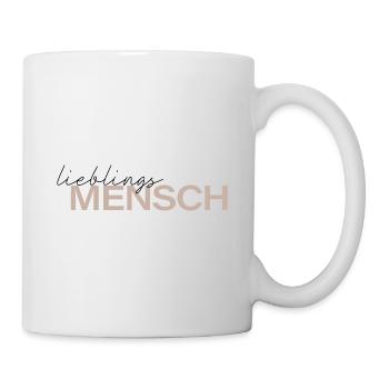 lieblingsmensch schriftzug - Tasse - Weiß - Rechts