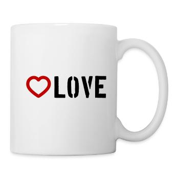 Liebe Herz - Tasse - Weiß - Rechts