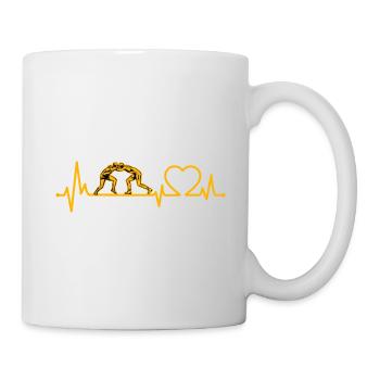 Battement de cœur de lutte - Mug blanc - blanc - Droite