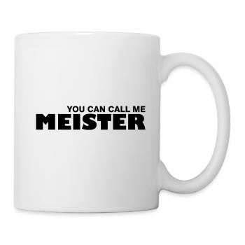 Meister Zimmermann Geschenk Handwerker Werkzeug - Tasse - Weiß - Rechts