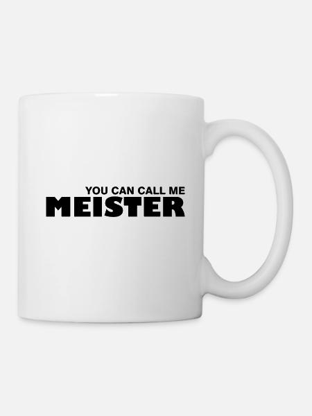 Meister Zimmermann Geschenk Handwerker Werkzeug - Tasse - Weiß