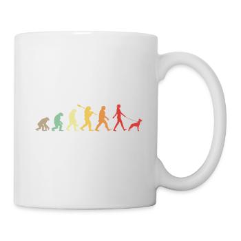 Évolution Drôle Chien de Berger Belge Malinois - Mug blanc - blanc - Droite