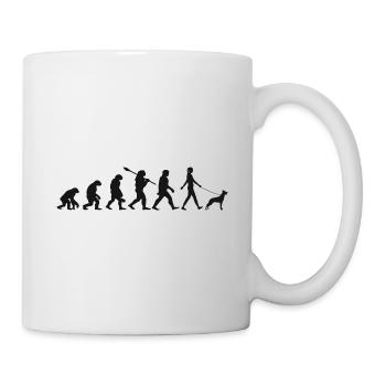 Évolution Drôle Chien de Berger Belge Malinois - Mug blanc - blanc - Droite
