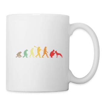 Évolution Drôle Chien de Berger Belge Malinois - Mug blanc - blanc - Droite