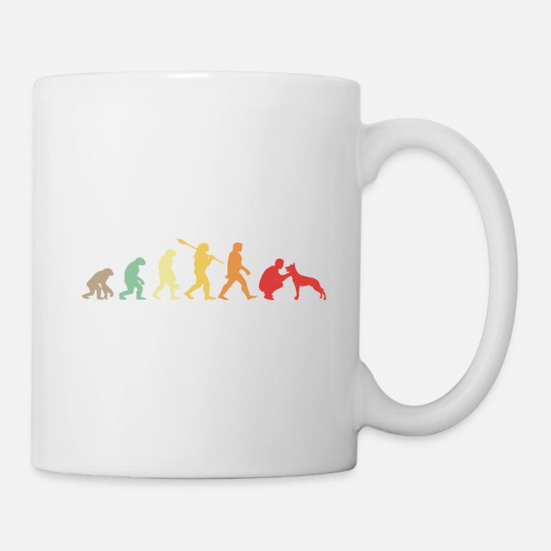 Évolution Drôle Chien de Berger Belge Malinois - Mug blanc - blanc