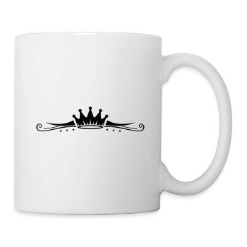 Ligne de symbole de couronne - Mug blanc - blanc - Droite