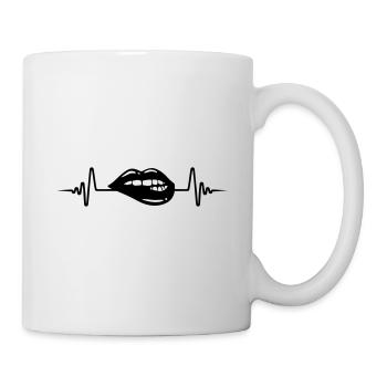Icône Lip Pulse - Mug blanc - blanc - Droite