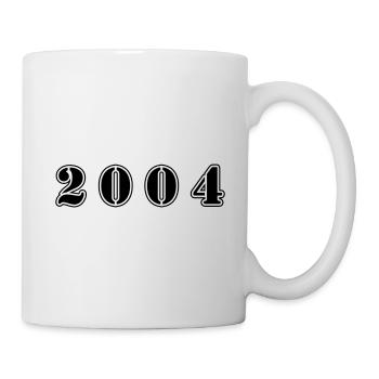 2004 Jahr Geburtstag - Tasse - Weiß - Rechts