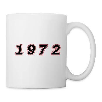 1972 Jahr Zahl - Tasse - Weiß - Rechts