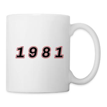 1981 Year Number - Mug - white - Right