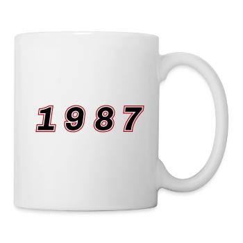 1987 Year Number - Mug - white - Right