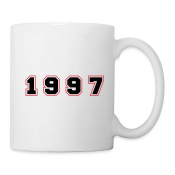 1997 Jahr Zahl - Tasse - Weiß - Rechts
