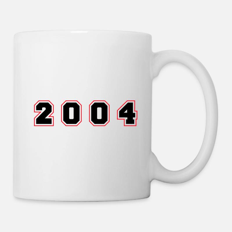 2004 Jahr Zahl - Tasse - Weiß