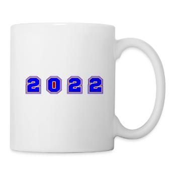 2022 Jahr Zahl - Tasse - Weiß - Rechts