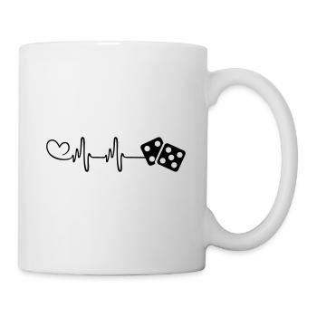 Dice Casino Pulse Heart Love - Mug - white - Right