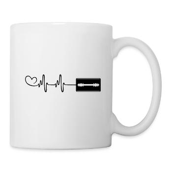 Razor Blade Pulse Heart Love - Mug - white - Right