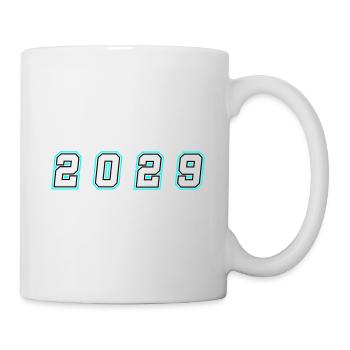 2029 Jahr Zahl - Tasse - Weiß - Rechts