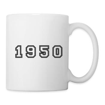 Numéro de l’année 1950 - Mug blanc - blanc - Droite
