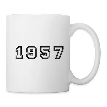 Numéro de l’année 1957 - Mug blanc - blanc - Droite