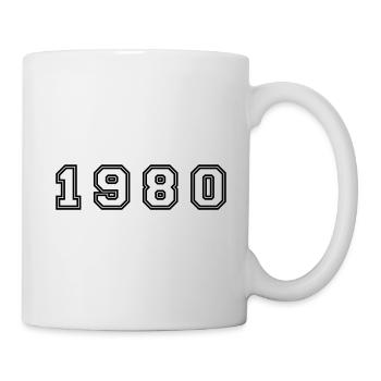 Numéro de l’année 1980 - Mug blanc - blanc - Droite