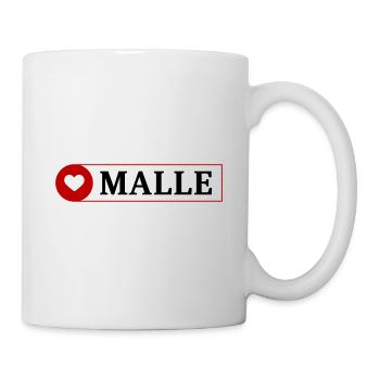 Cœur de Malle - Mug blanc - blanc - Droite
