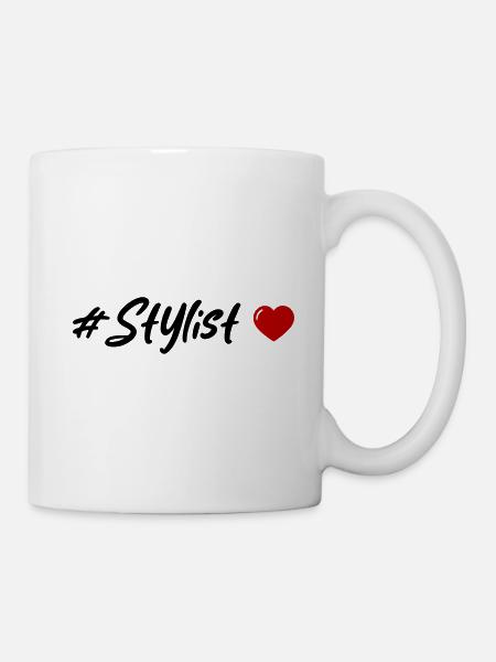 Stylist Herz - Tasse - Weiß