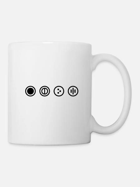 osu!gamemodes Taiko,CTB Mania Rythmusspiel Circles - Tasse - Weiß