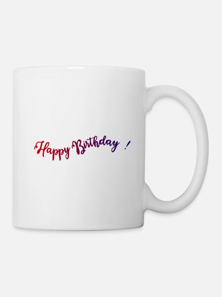 - GEBURTSTAG. HAPPY BIRTHDAY. ALLES GUTE ZUM GEBURTSTAG. - Tasse - Weiß
